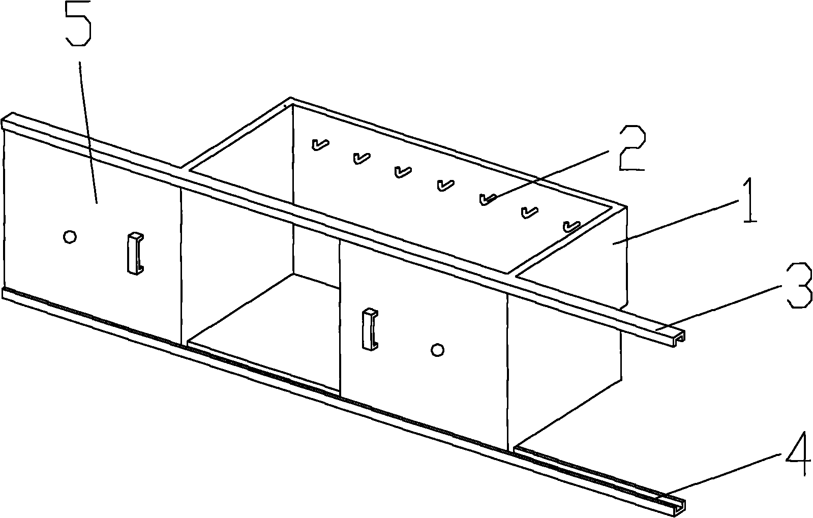 Embedded cooker cabinet