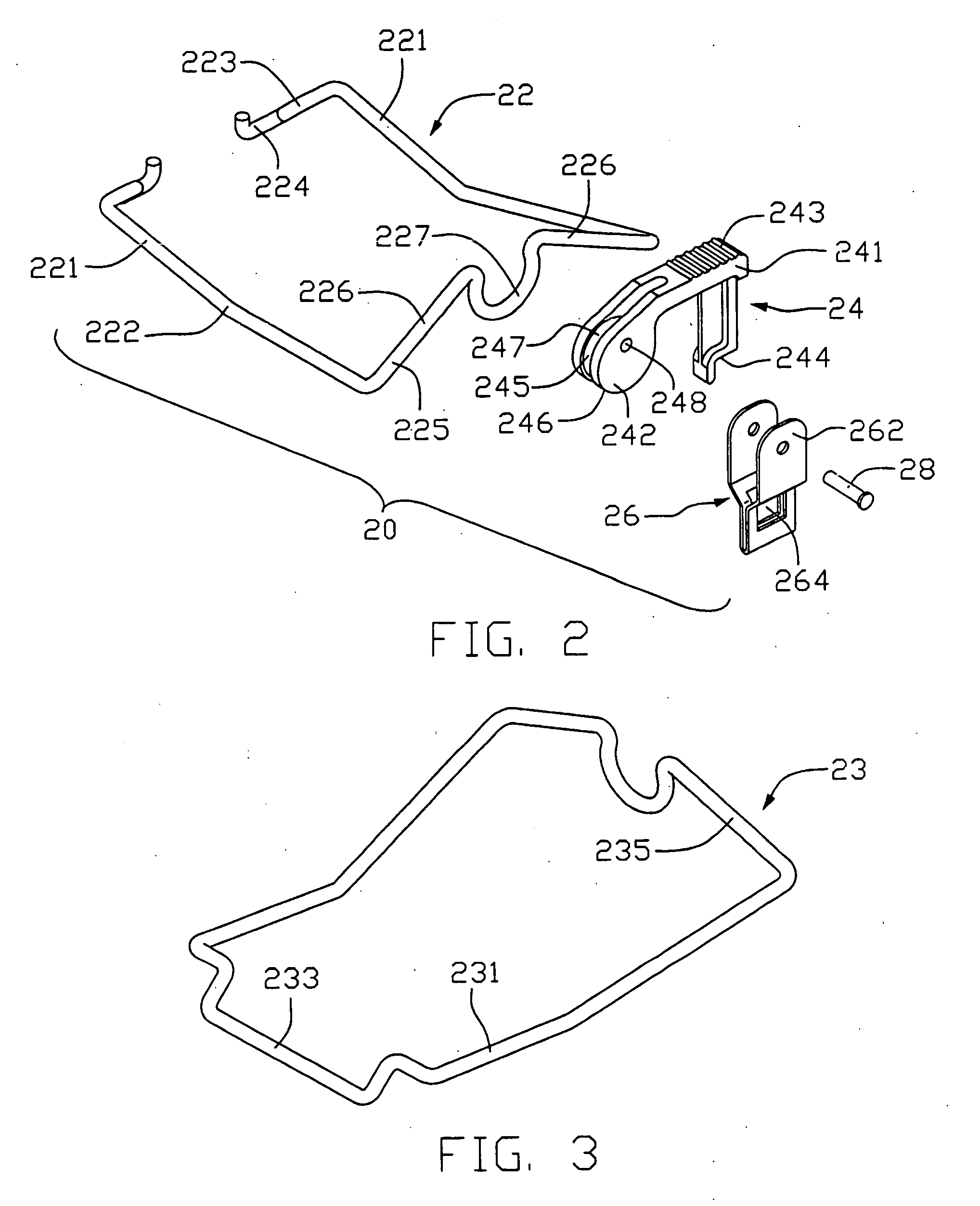 Retaining device for heat sink