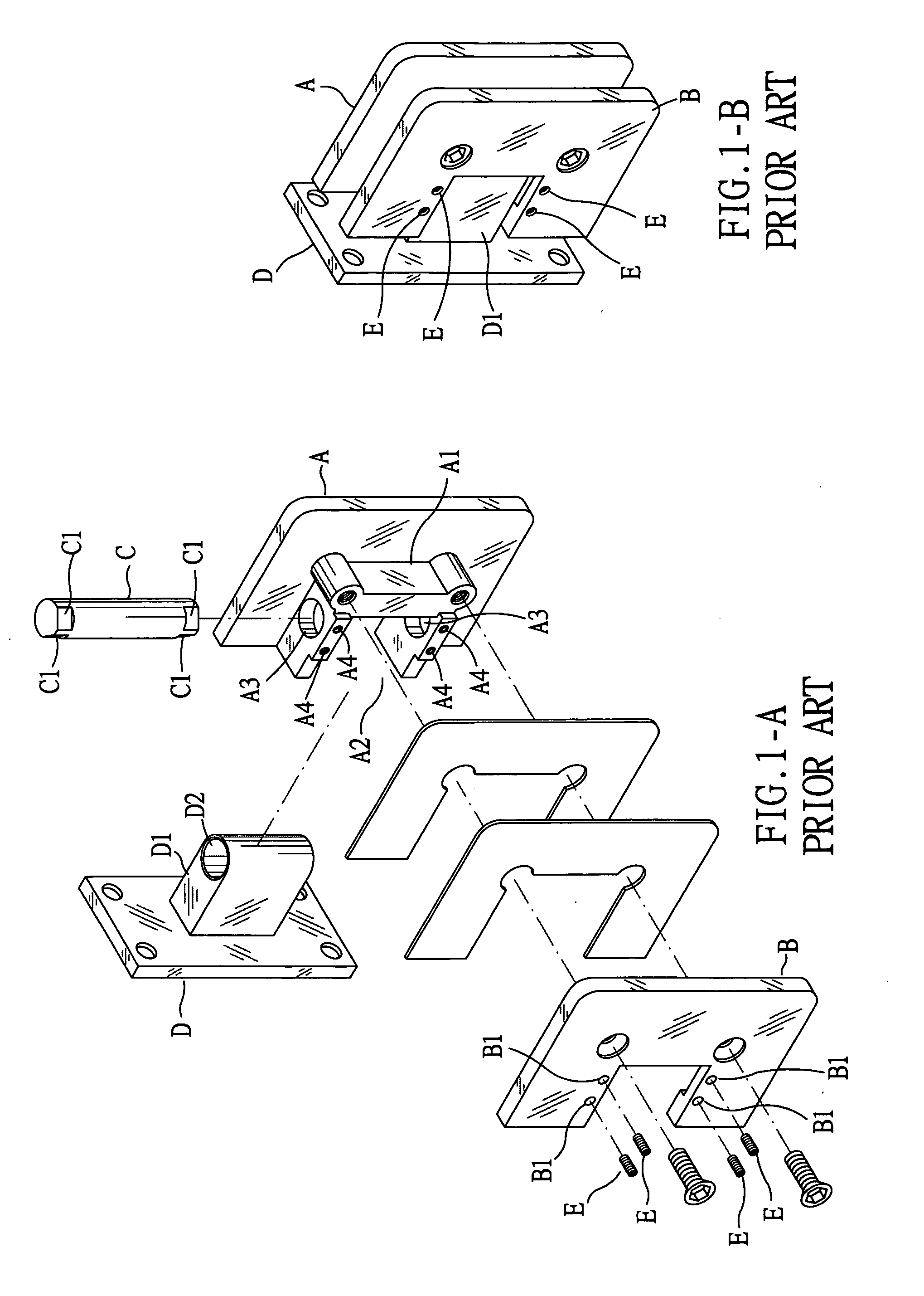 Glass door hinge structure