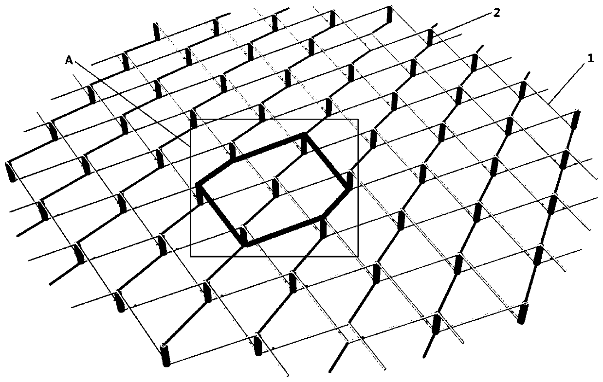 Flexible whole-tension structure system, pretension force design method and construction method