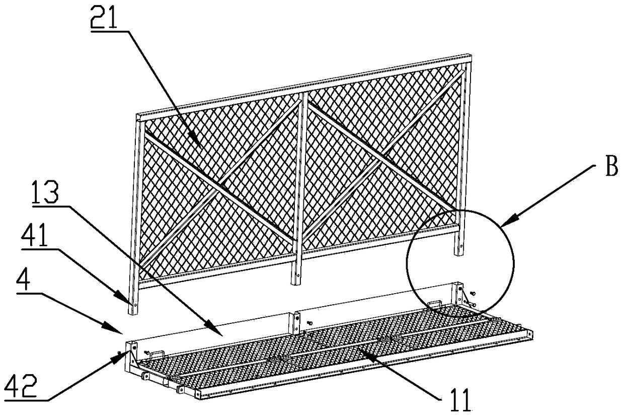 Safety construction assembly capping beam operation platform