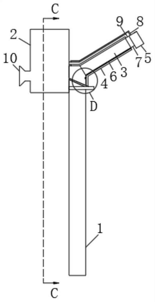 A sponge city led street lamp self-cleaning mechanism