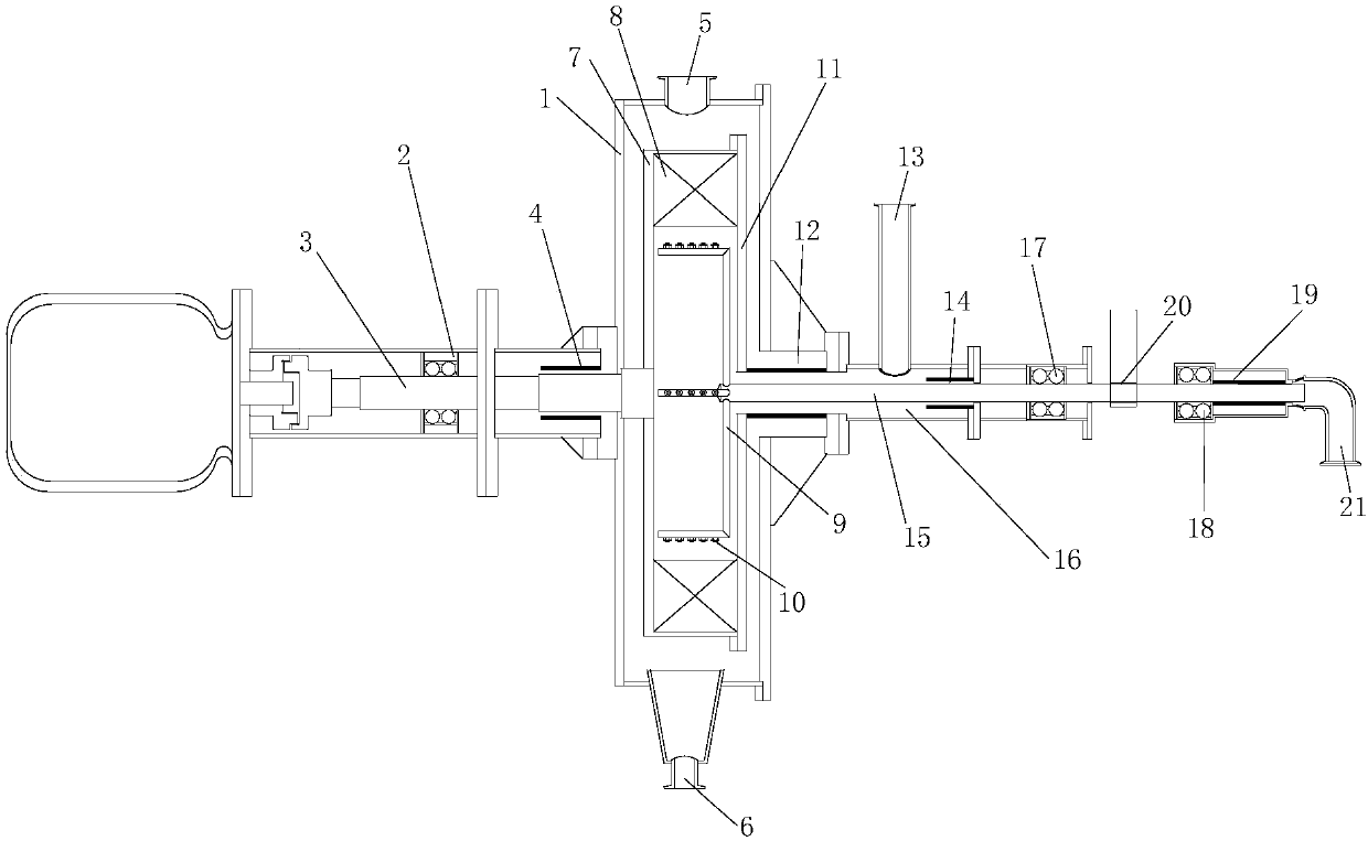 Centrifugal double-rotating super-gravity flue gas purification device