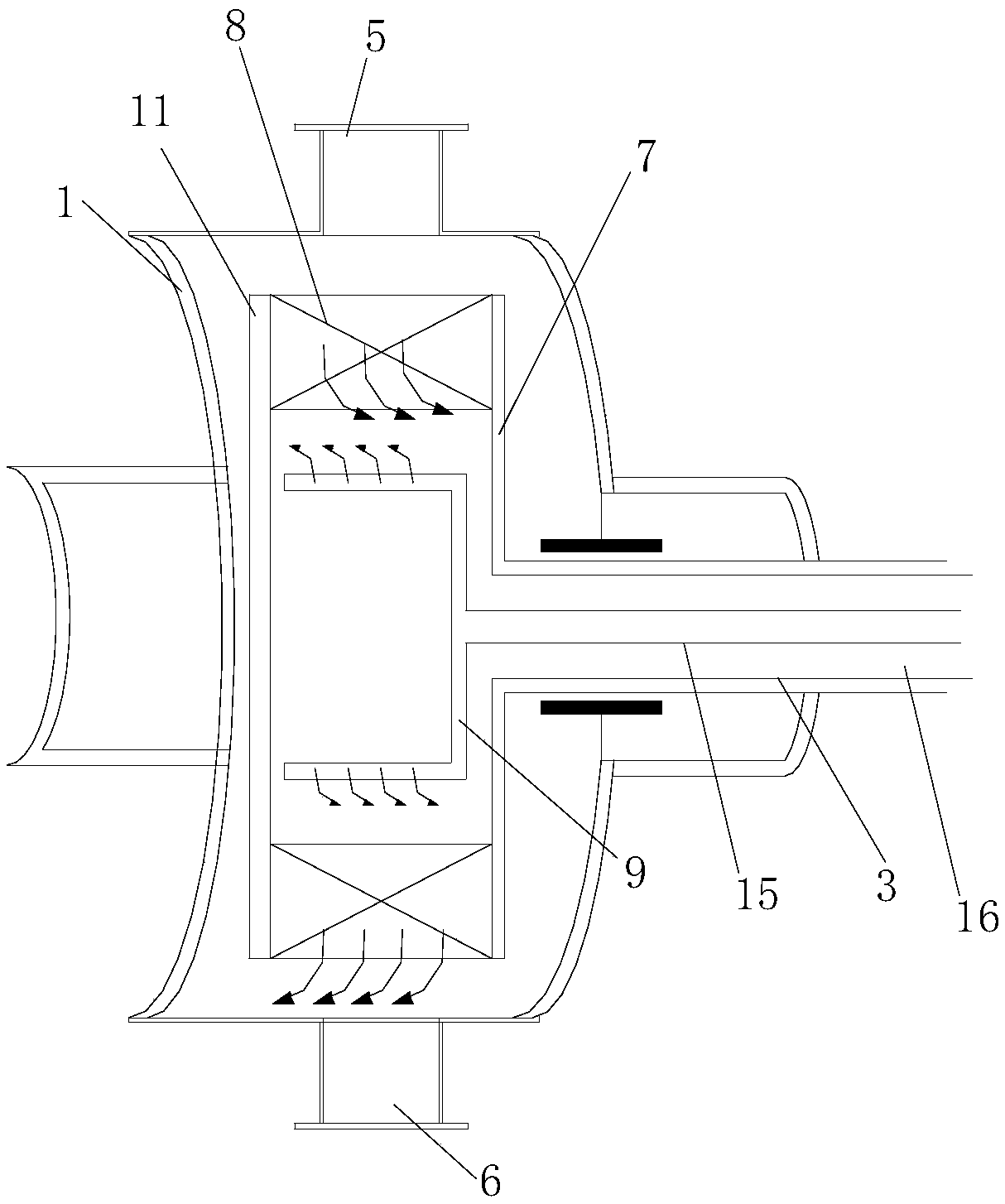 Centrifugal double-rotating super-gravity flue gas purification device