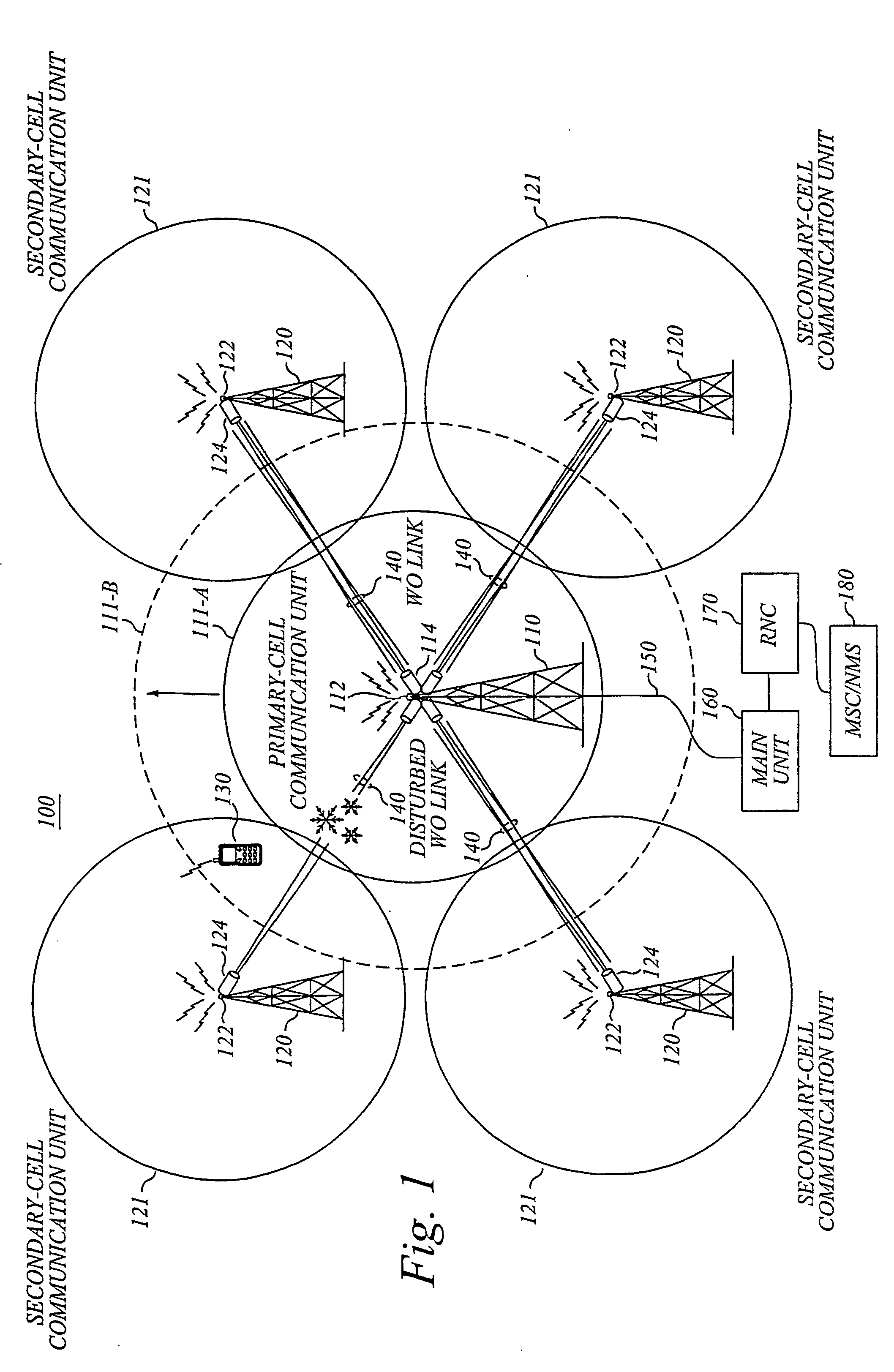 Cellular communications system employing wireless optical links