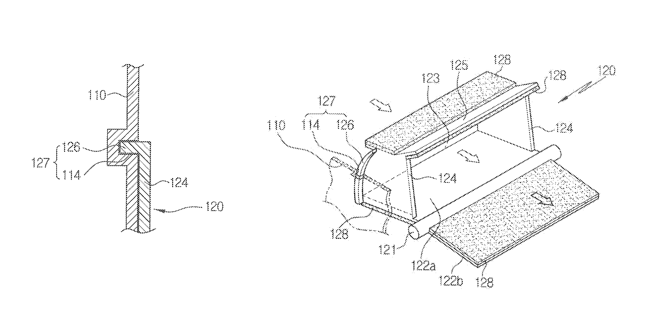 Vehicular air conditioner having two-layered air flow