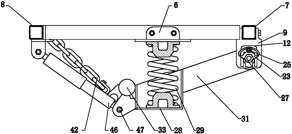 Universal adjusting type independent wheel hanging mechanism for trailer
