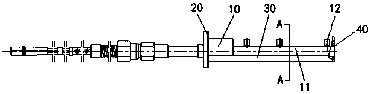 Temperature detecting probe and experiment device