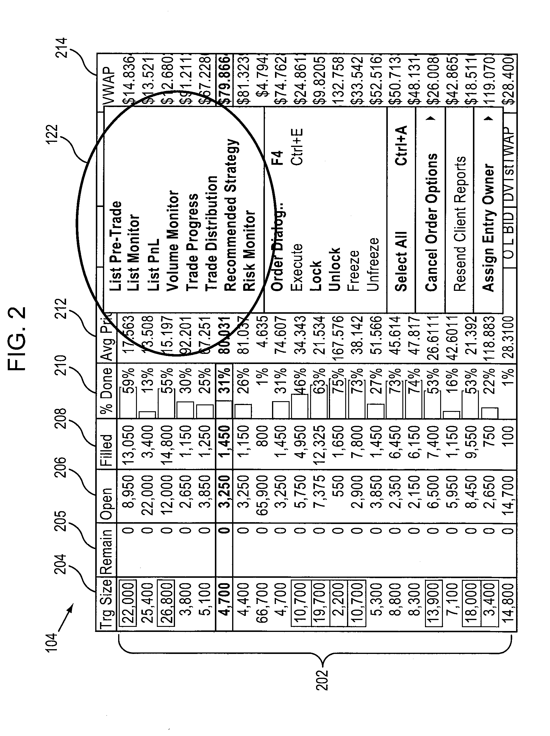 Systems, methods, and computer program products for providing real time analytic widgets in a financial trading system