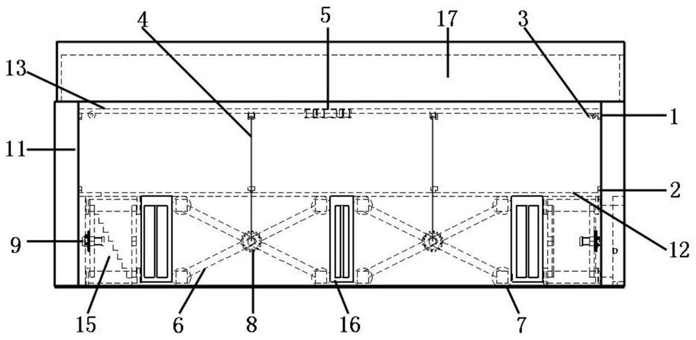 A height-adjustable building structure with variable-position x-shaped steel supports