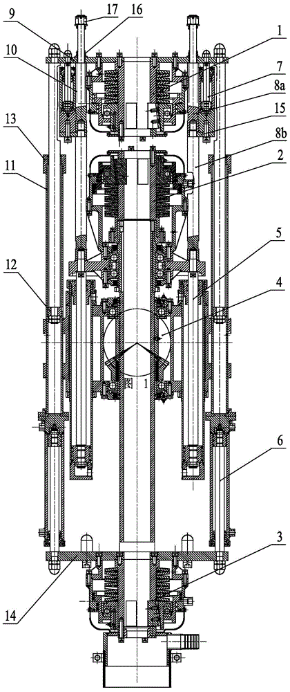 Three-chuck clamping system device