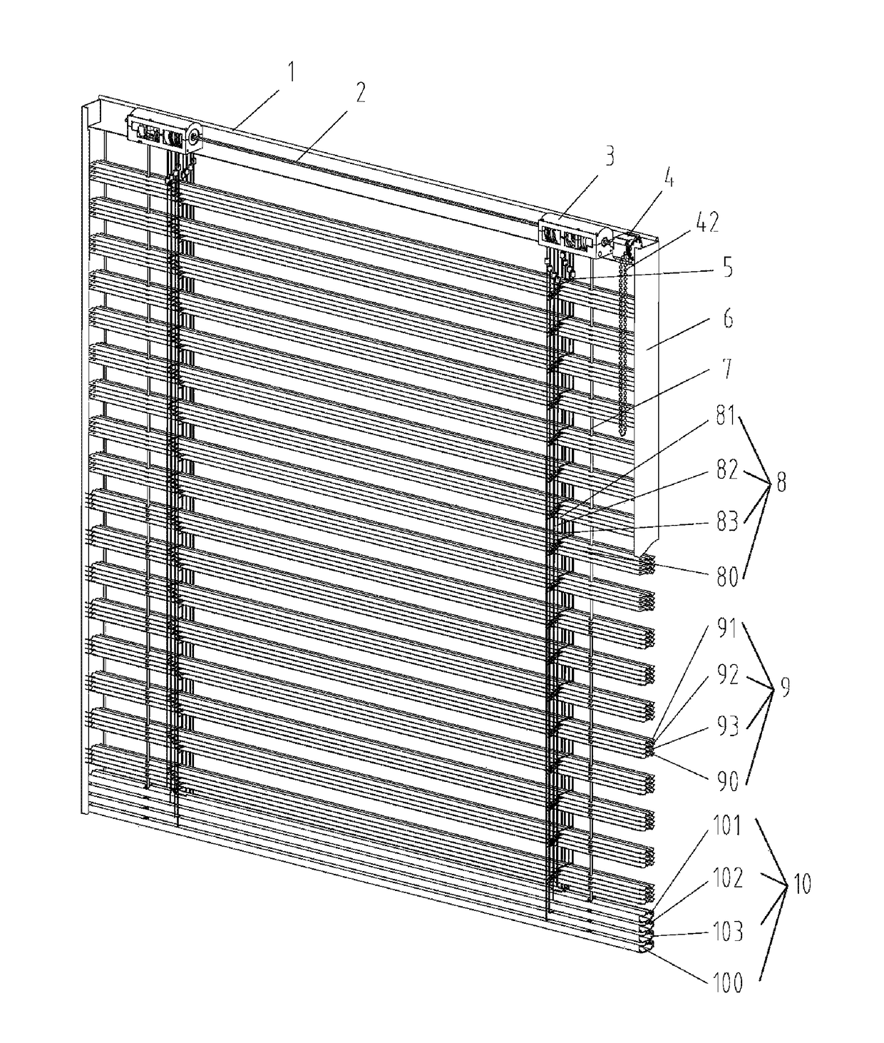 Louver roller system with an intermittent gear turning mechanism