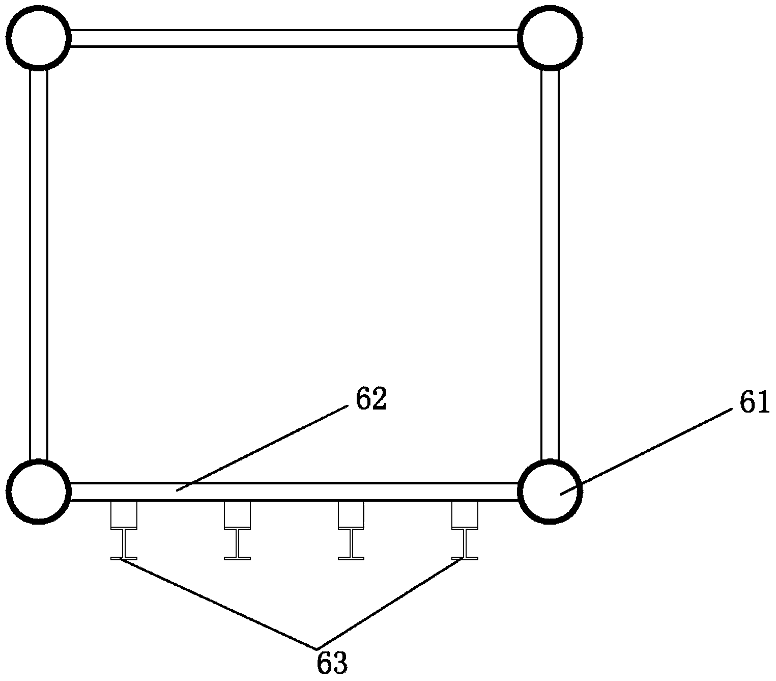 Side-by-side type torch supporting tower