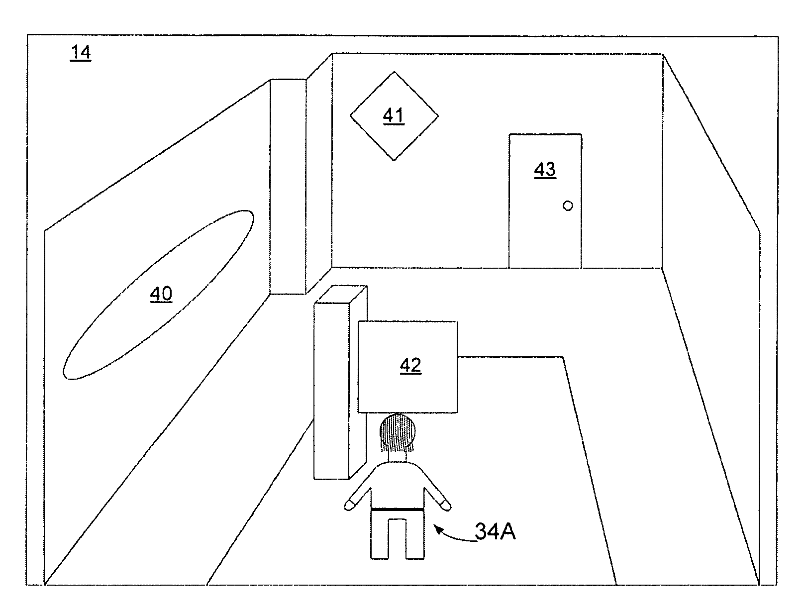 Method and apparatus for monitoring user attention with a computer-generated virtual environment