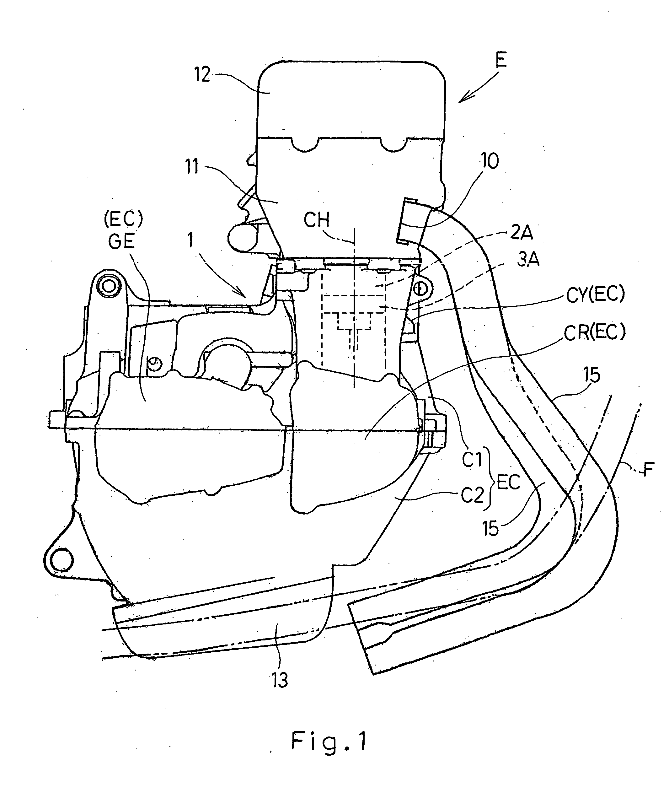 Multicylinder four-cycle combustion engine
