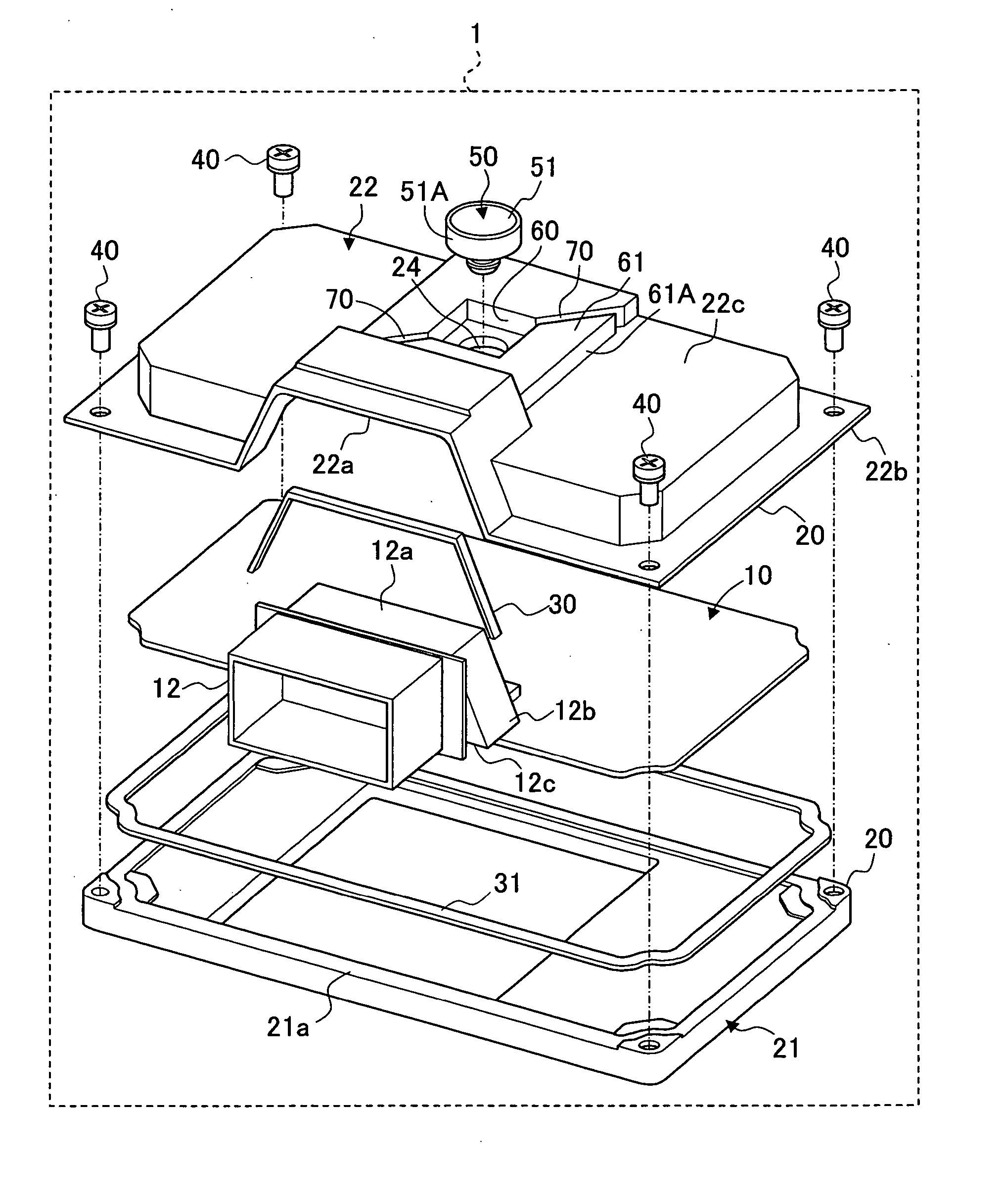 Electronic control unit and waterproof case