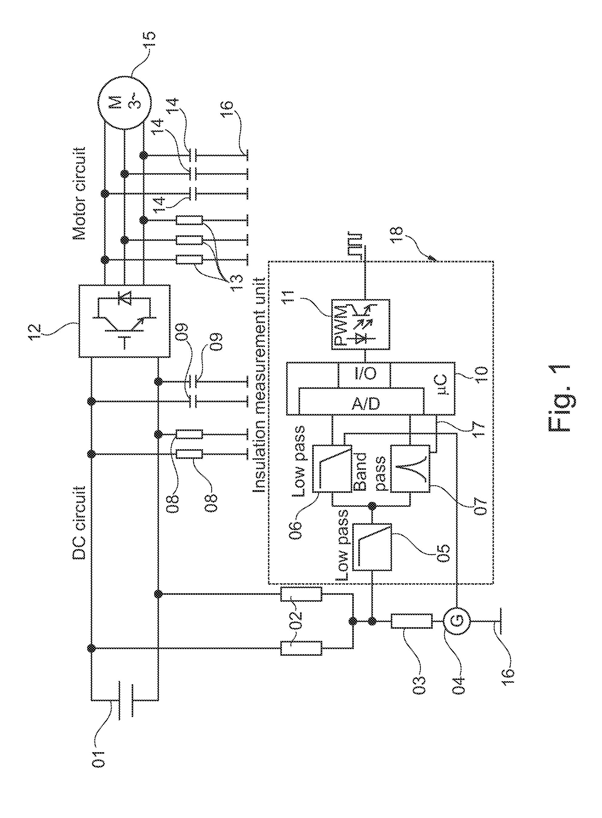 Method and device for monitoring the insulation of ungrounded DC and ac voltage networks