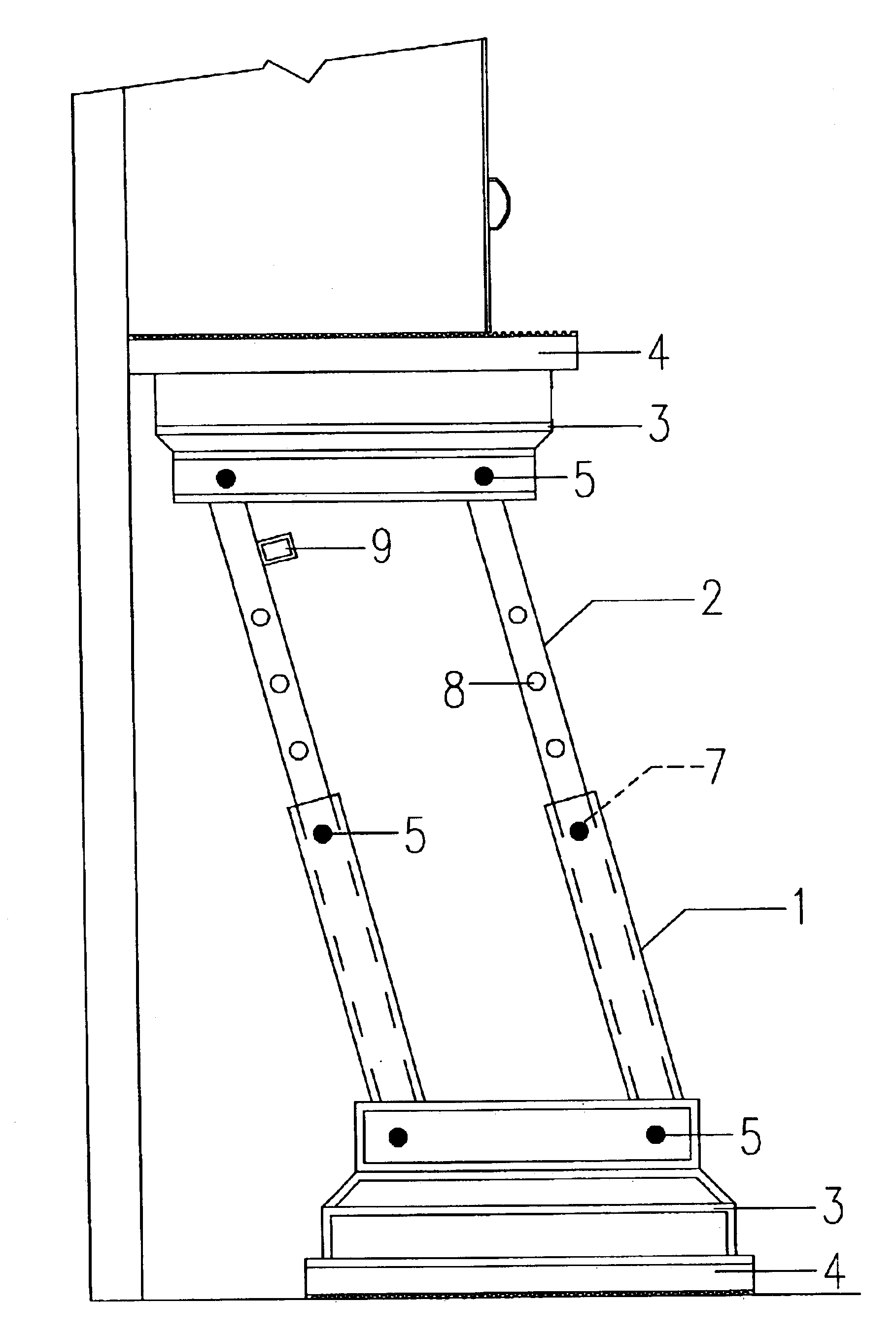 Adjustable positioning device for cabinets and construction panels