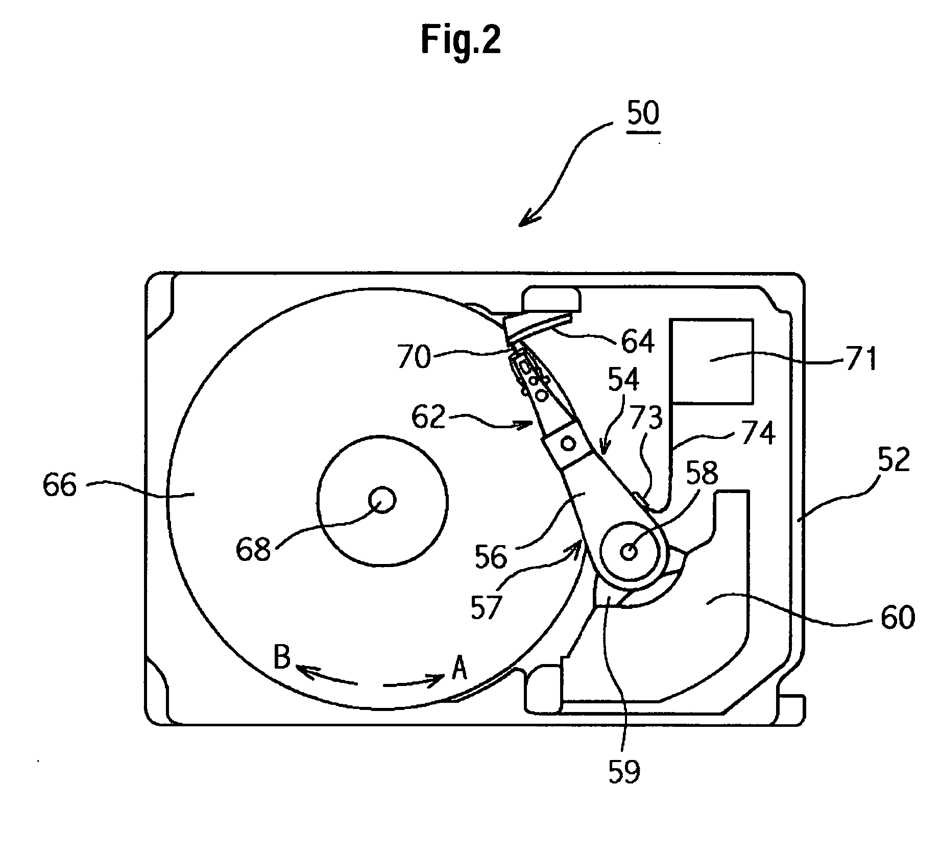 Head/slider supporting structure and rotating disk storage device