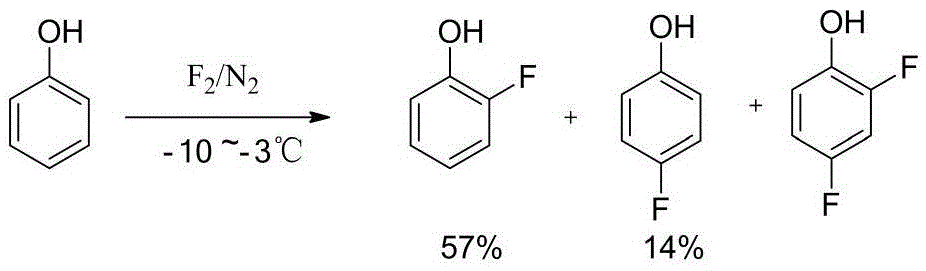 Tubular continuous o-fluorophenol production method
