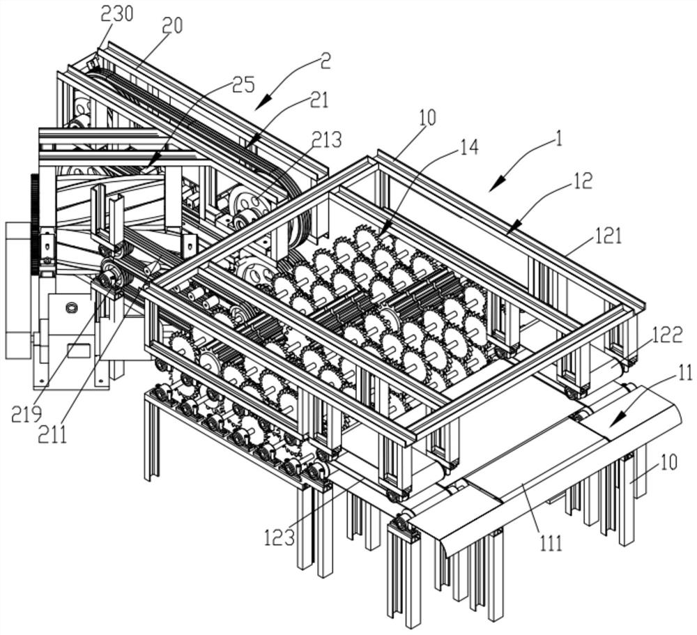 A roller oblique reverse pull type ramie conveying stripping machine