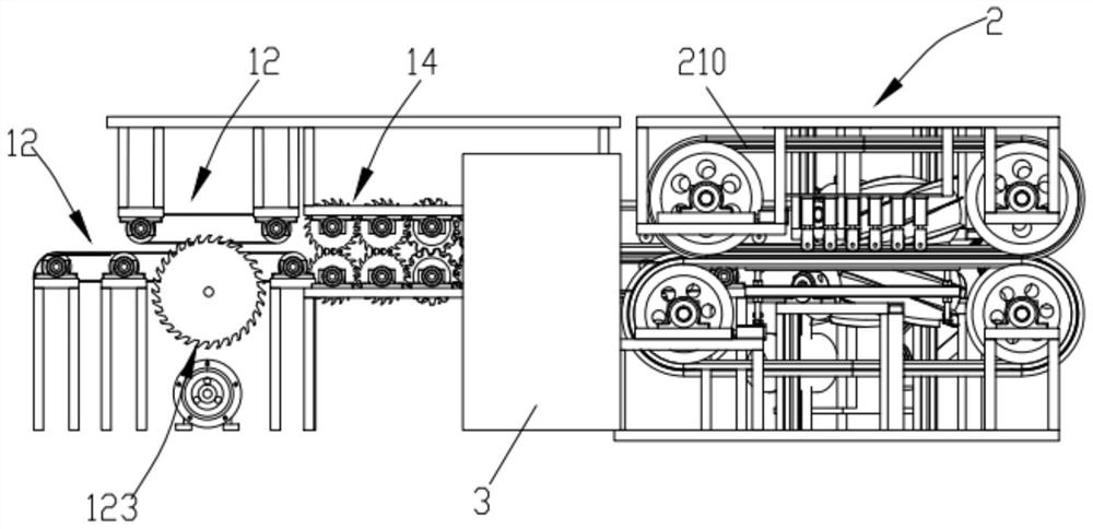 A roller oblique reverse pull type ramie conveying stripping machine