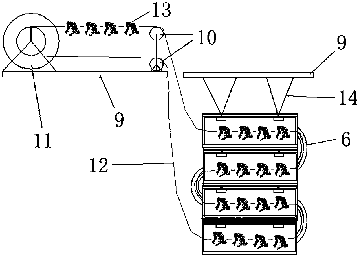 Breeding-transportation integrated encasement for marine products and application thereof