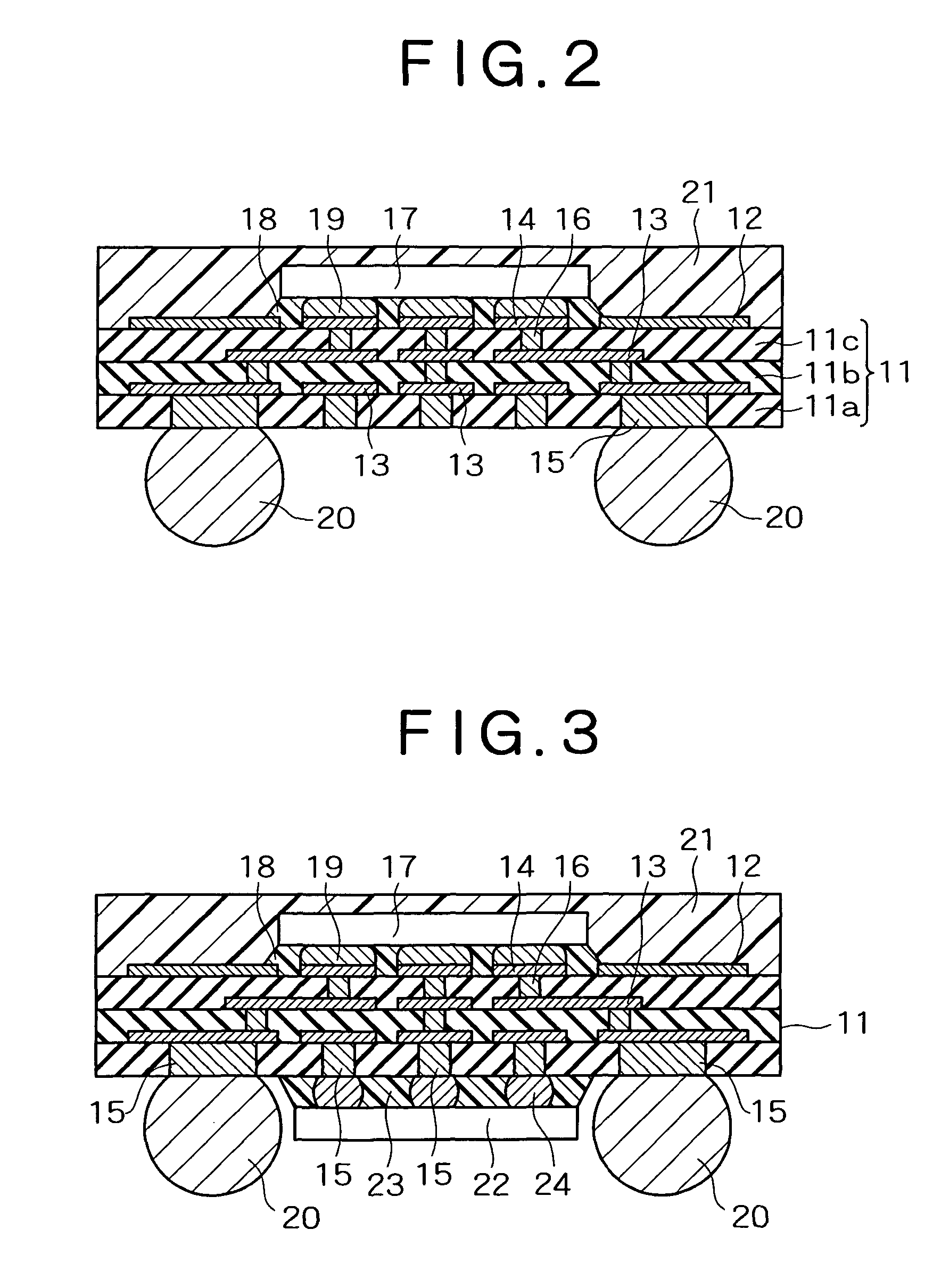 Multilayered wiring board, semiconductor device in which multilayered wiring board is used, and method for manufacturing the same