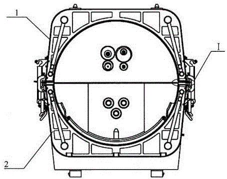 Sealing mechanism for large-size sealed case