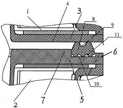 Sealing mechanism for large-size sealed case