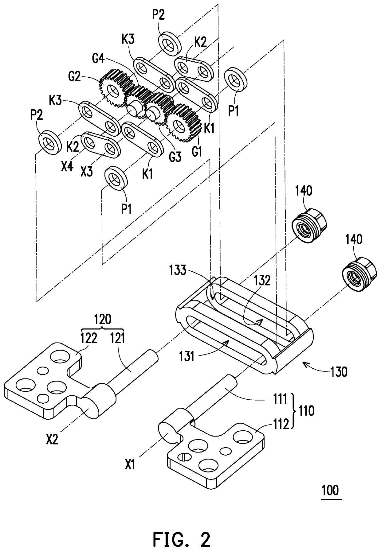 Dual-shaft hinge module and portable electronic device