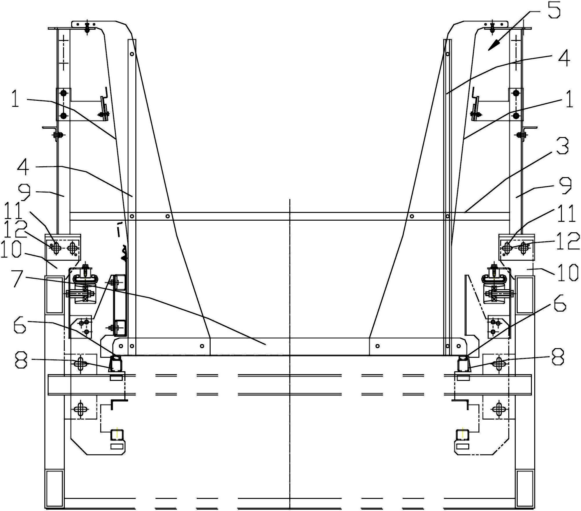 Positioning device and positioning method for oblique handrail supports of moving pavement