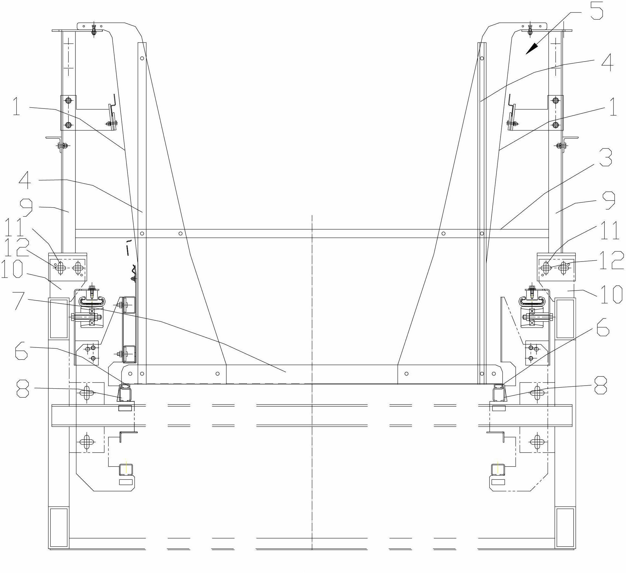 Positioning device and positioning method for oblique handrail supports of moving pavement