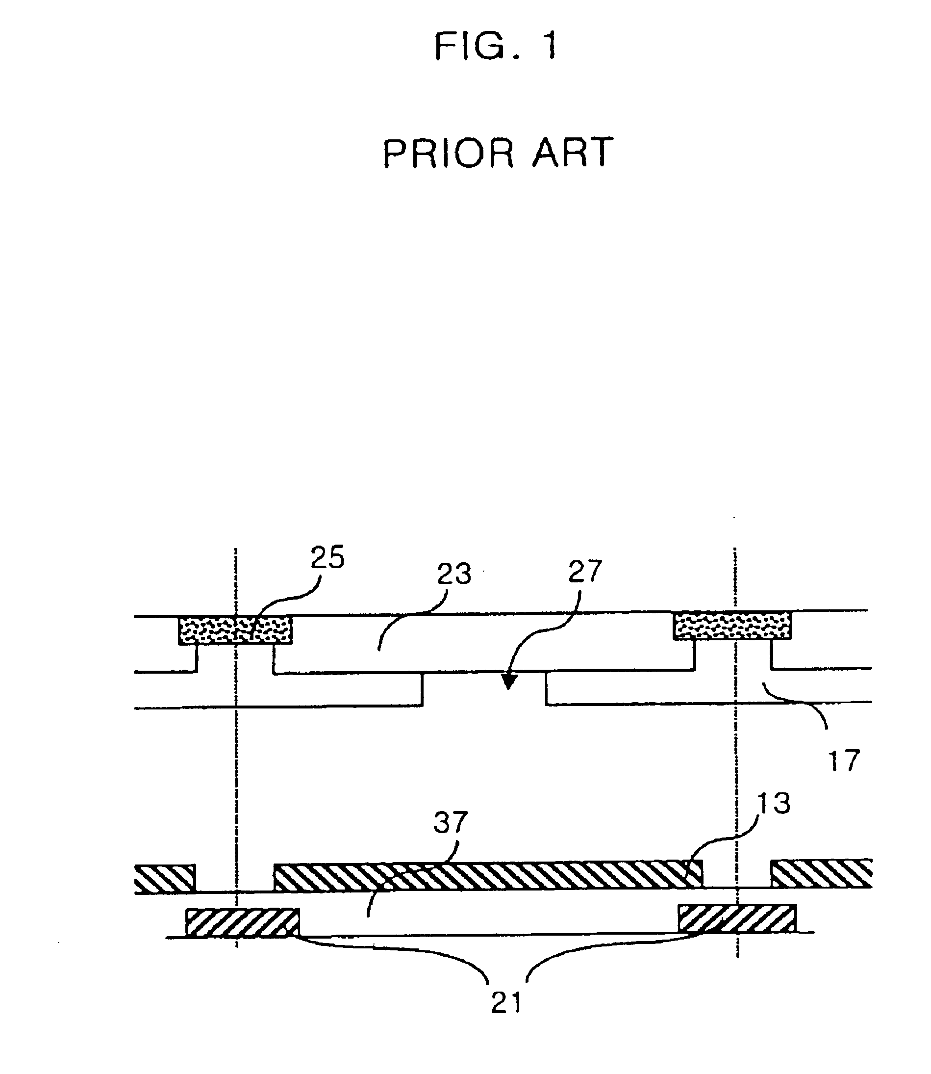 Multi-domain liquid crystal display device with particular dielectric structures