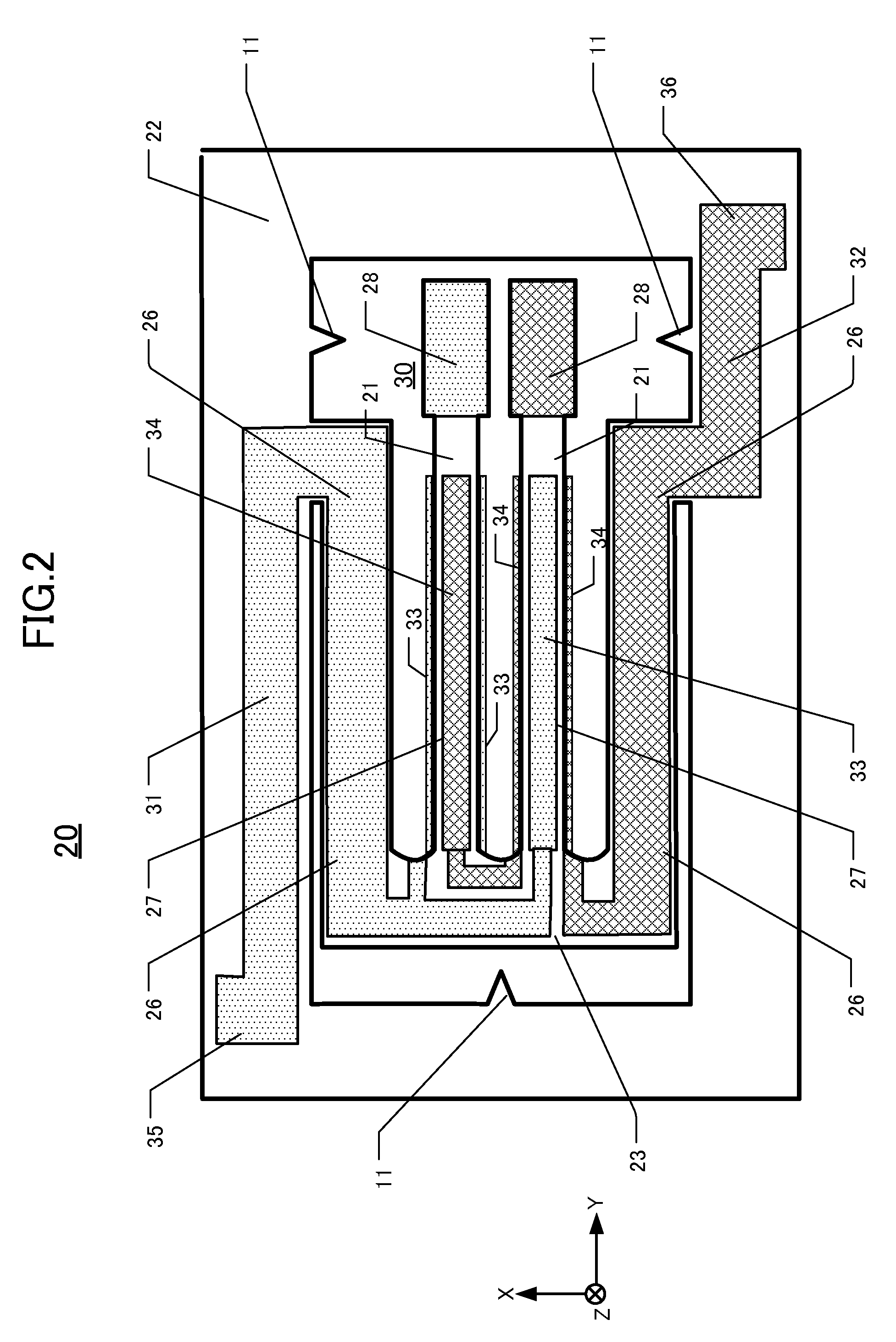 Piezoelectric frame and piezoelectric device incorporating same