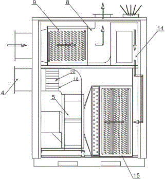 Air heat energy recovery device for printing equipment