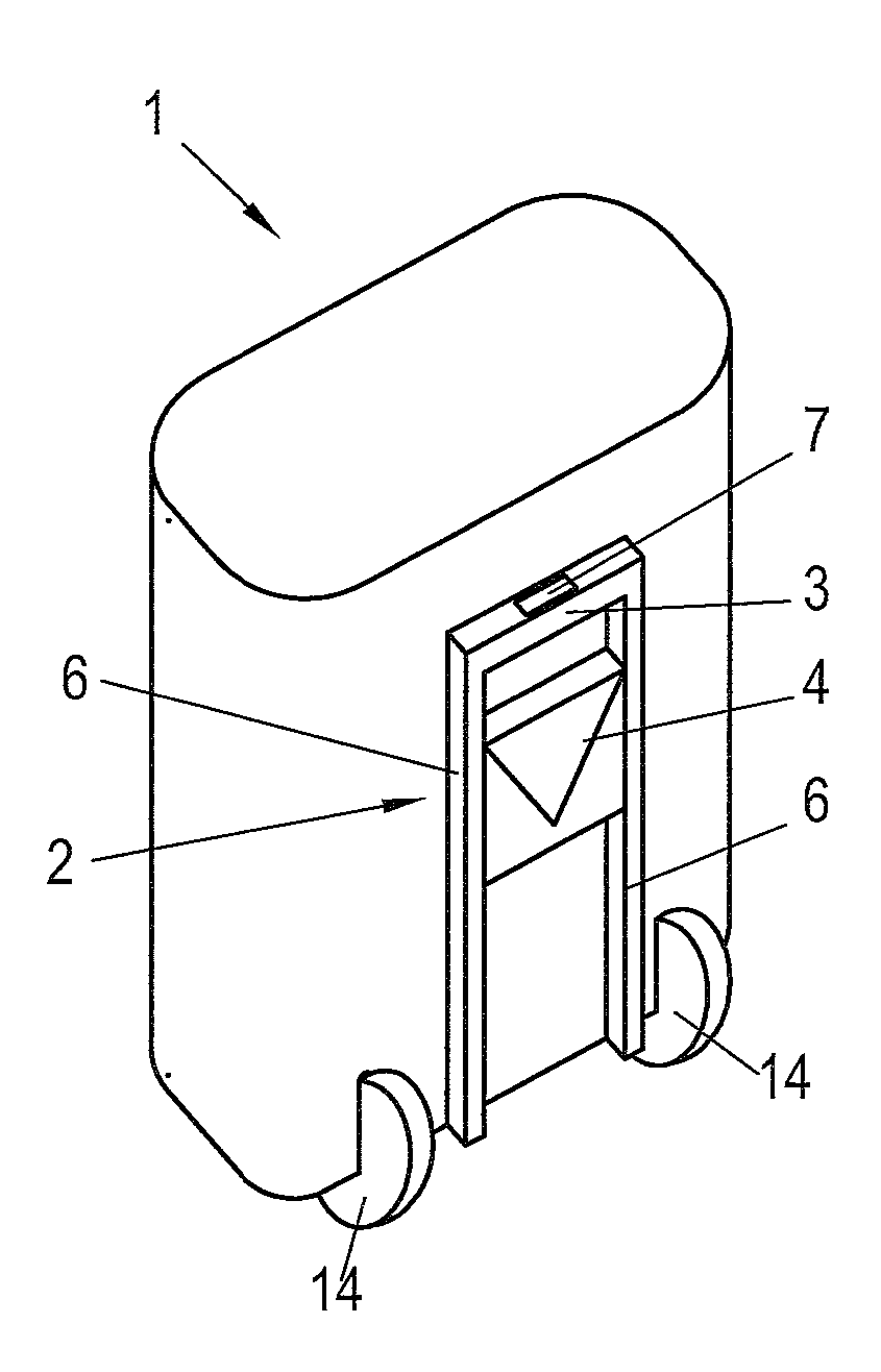 Handle construction for an item of luggage and item of luggage comprising such a handle construction