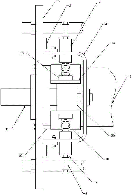 Clamping device for roller brake of hoisting mechanism of hoist