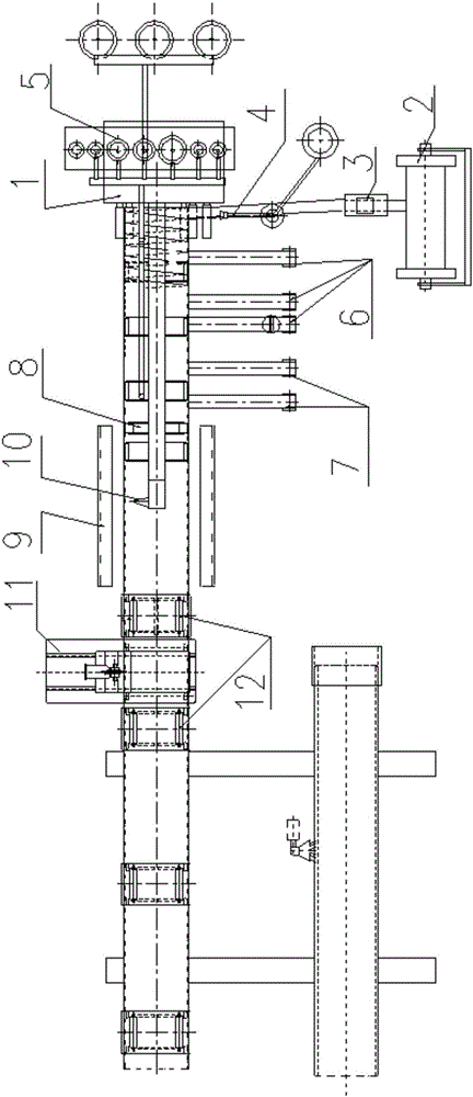 Fiber-reinforced lined composite pipe, and manufacturing method and device therefor