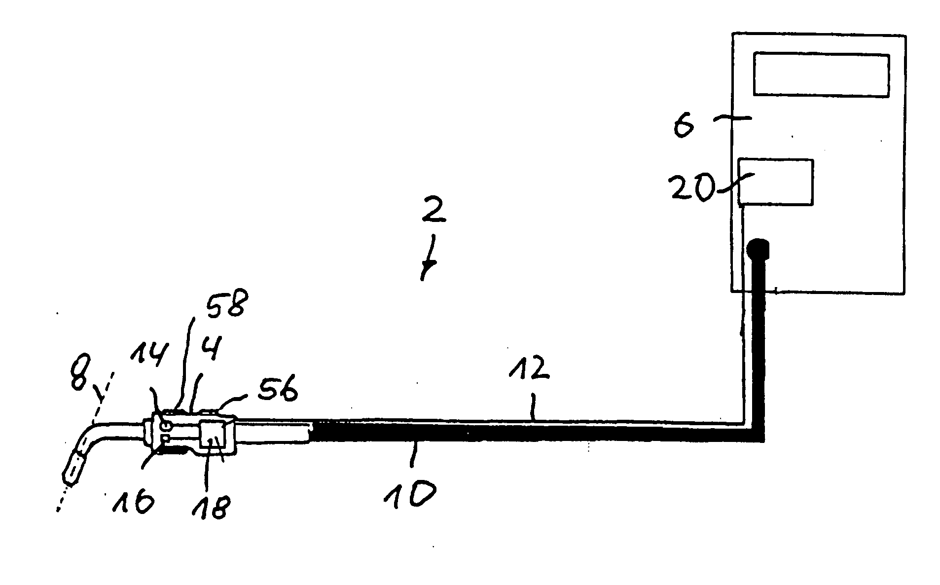 Device for carrying out a joint, separation, or suface treatment process, particularly a welding process