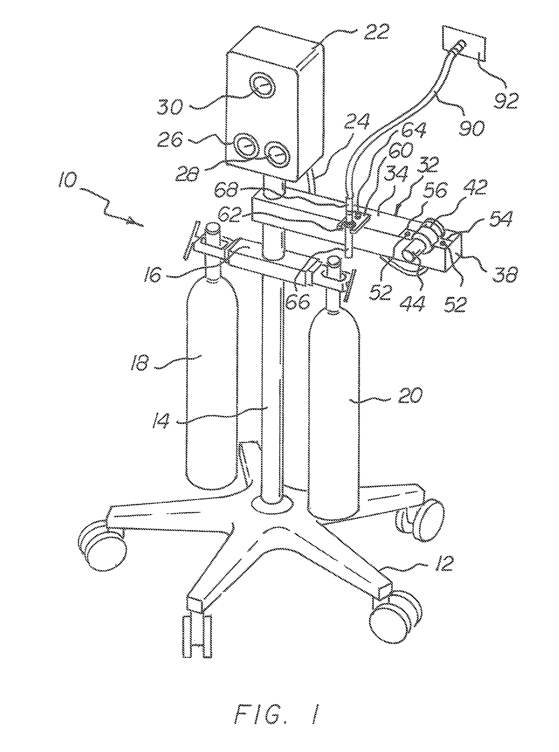 Demand anesthetic gas delivery system with disposable breathing and scavenging circuit