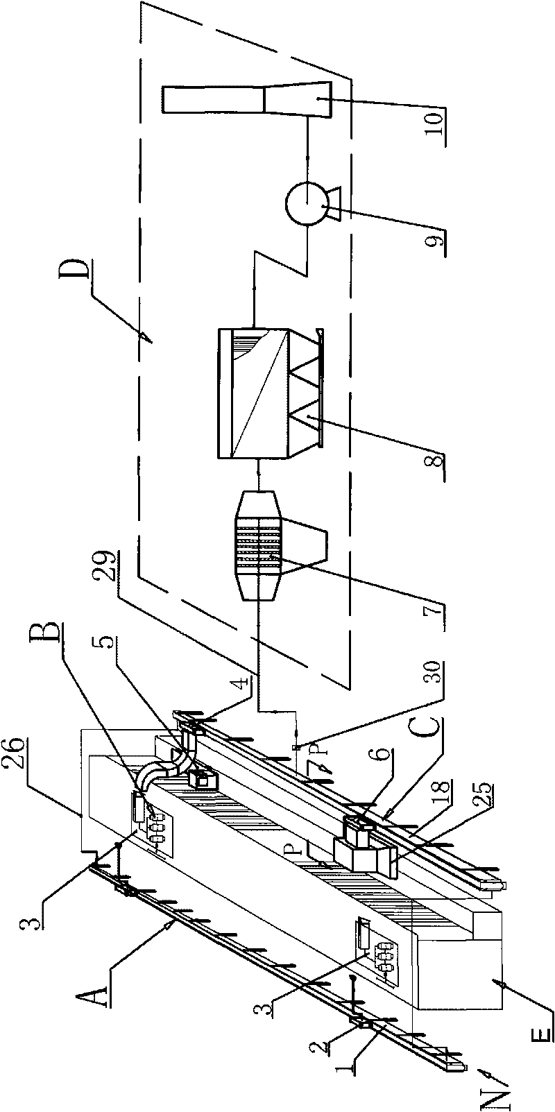 Coal-charging and coke-discharging two-in-one flue dust collecting and purifying method and device of coke oven