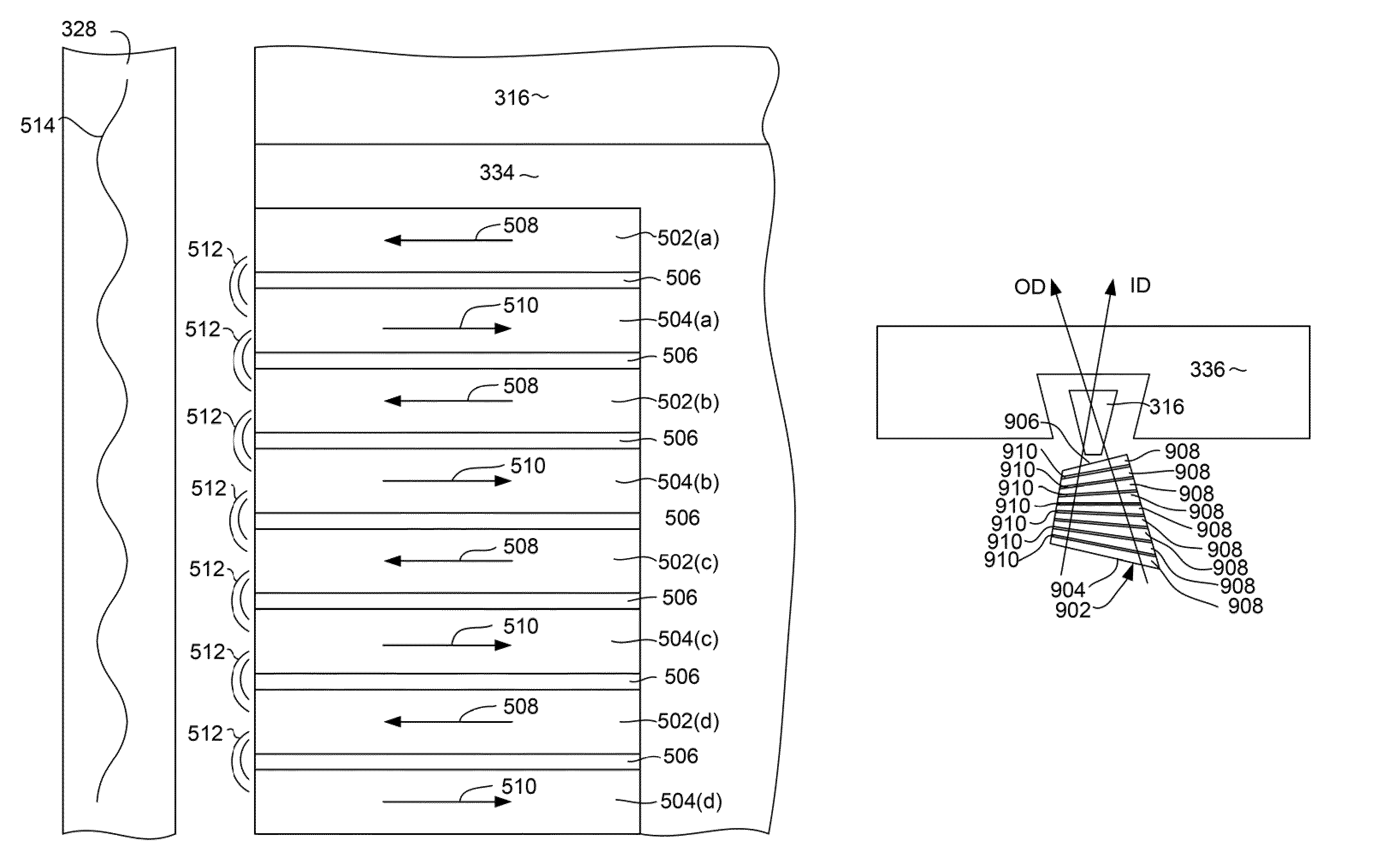 Device for generating high frequency magnetic fields in a rest-frame of a magnetic medium