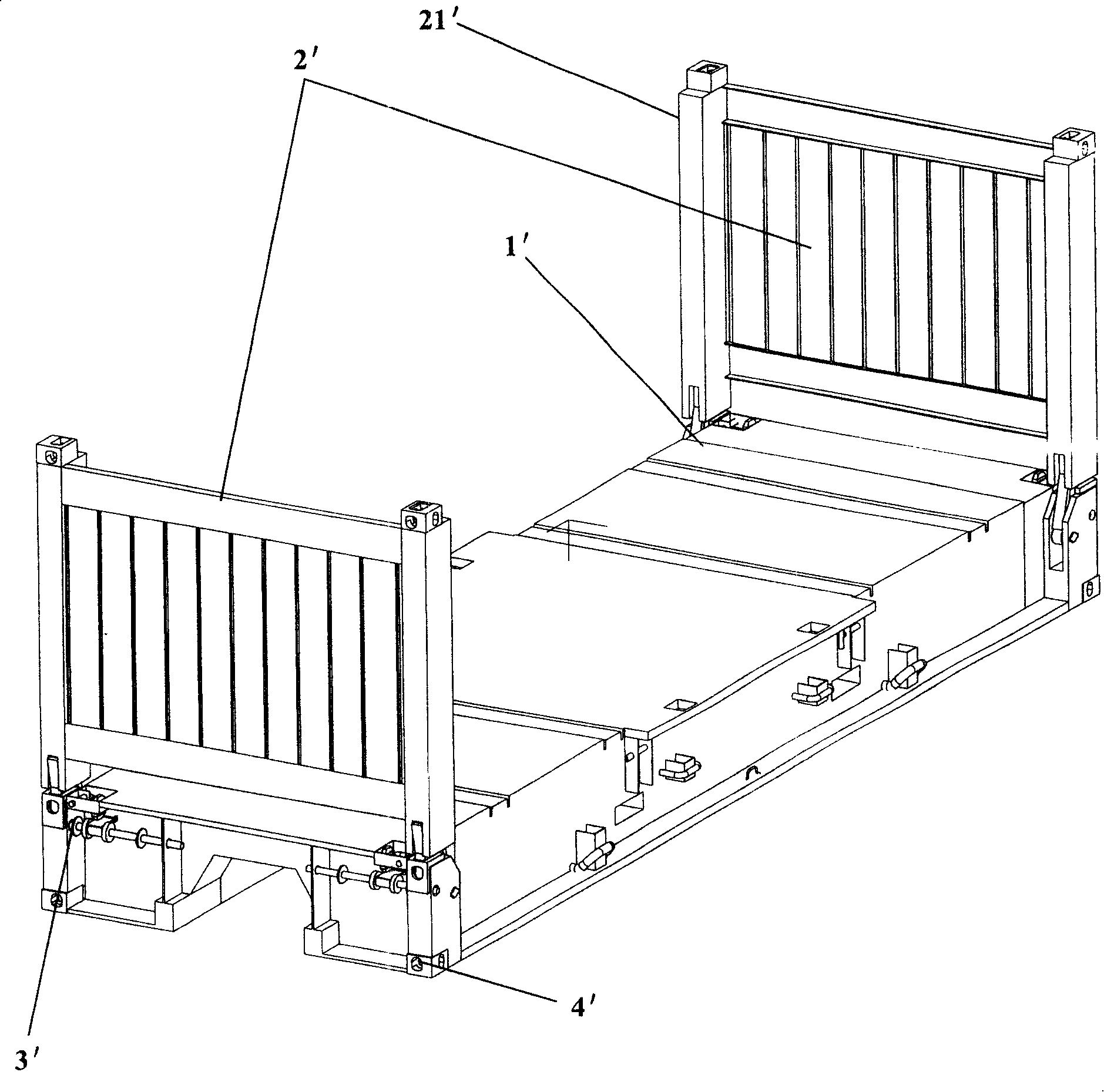 Butt hinge of folding case and folding case
