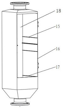 Exhaust SCR denitration purification silencer for marine diesel engine