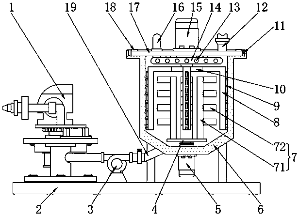 Supplied material replenishing device for automatic spraying machine