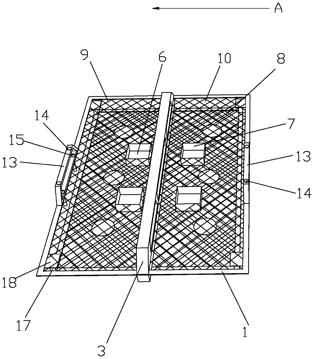 Shelf device for industrial insect farming and application method thereof