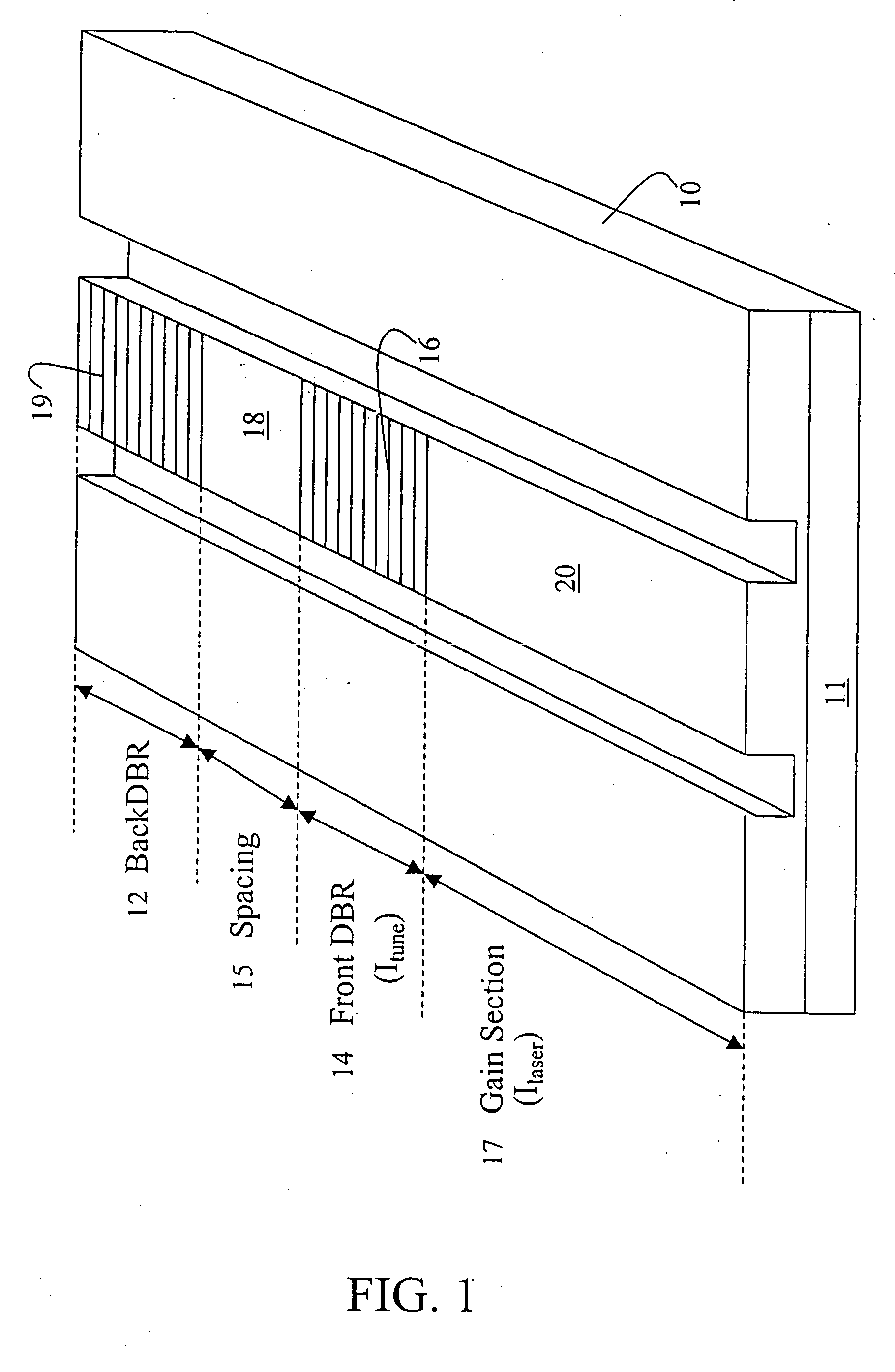 Current biased dual DBR grating semiconductor laser