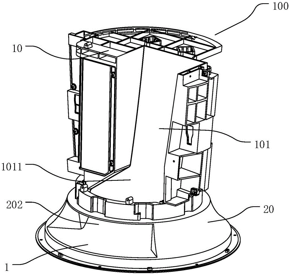 Vertical air conditioner lower airduct structure and vertical air conditioner