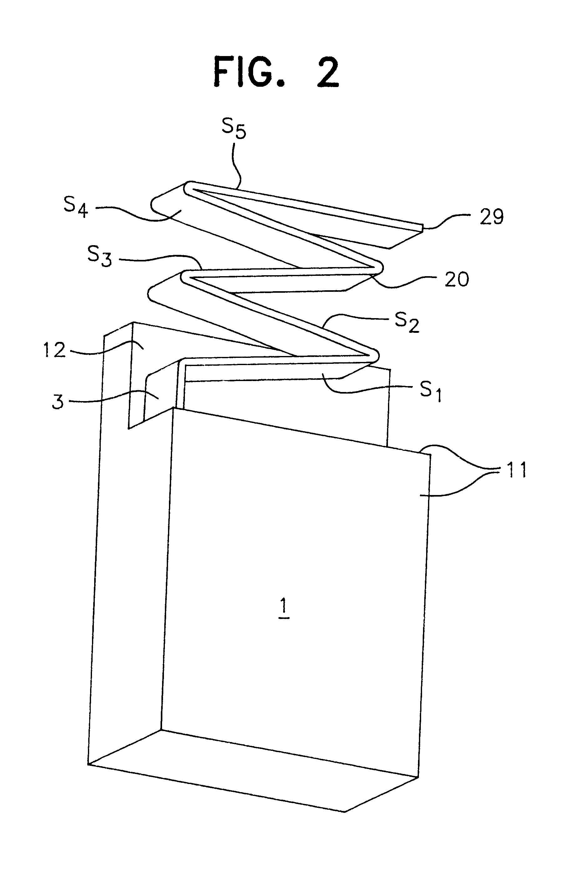 Wide band antenna means incorporating a radiating structure having a band form
